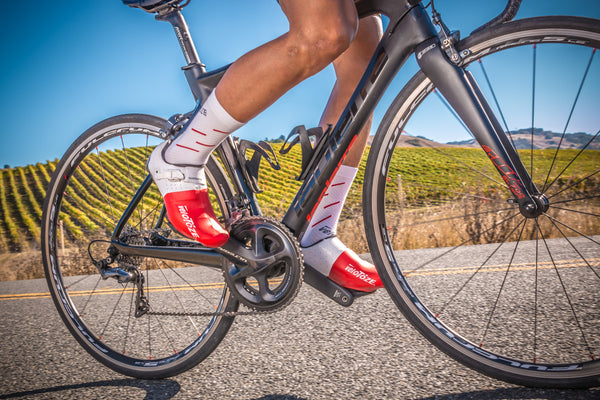 veloToze Toe Covers work with Road Bike or Gravel Cycling Shoes