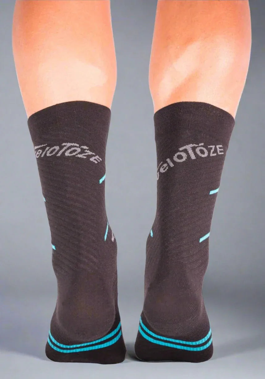 veloToze Cycling Sock - Active Compression with Merino Wool
