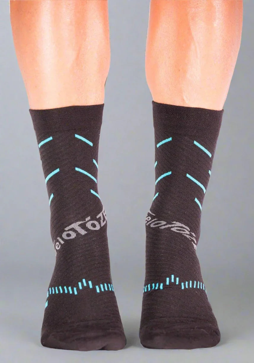 veloToze Cycling Sock - Active Compression with Merino Wool