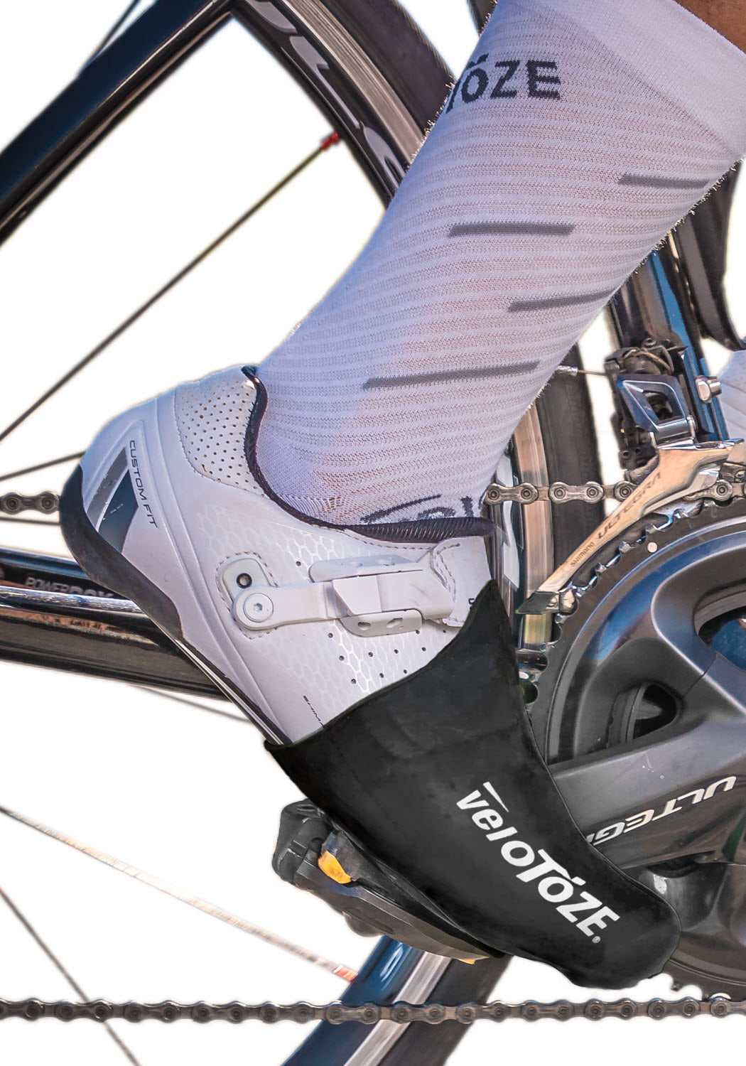toe cover rennrad VeloToze Silicone Toe Covers (White)
