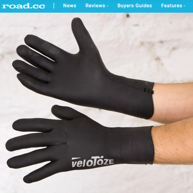 Road.cc Gives veloToze Waterproof Cycling Gloves 9 out of 10