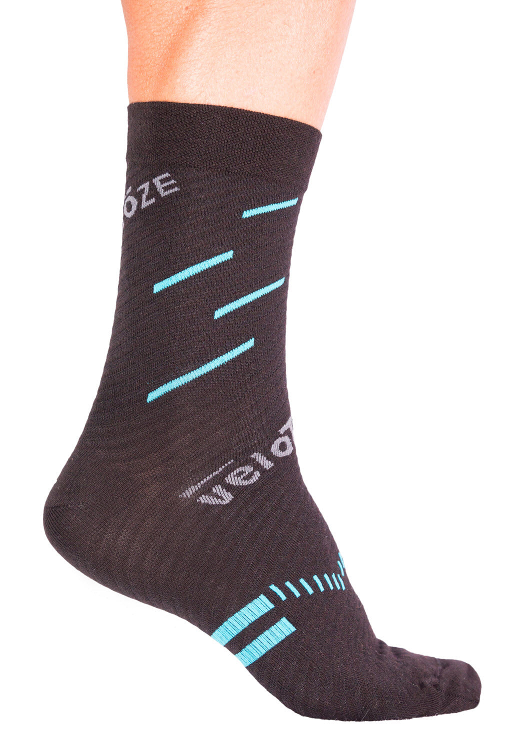 veloToze Cycling Sock - Active Compression with Merino Wool