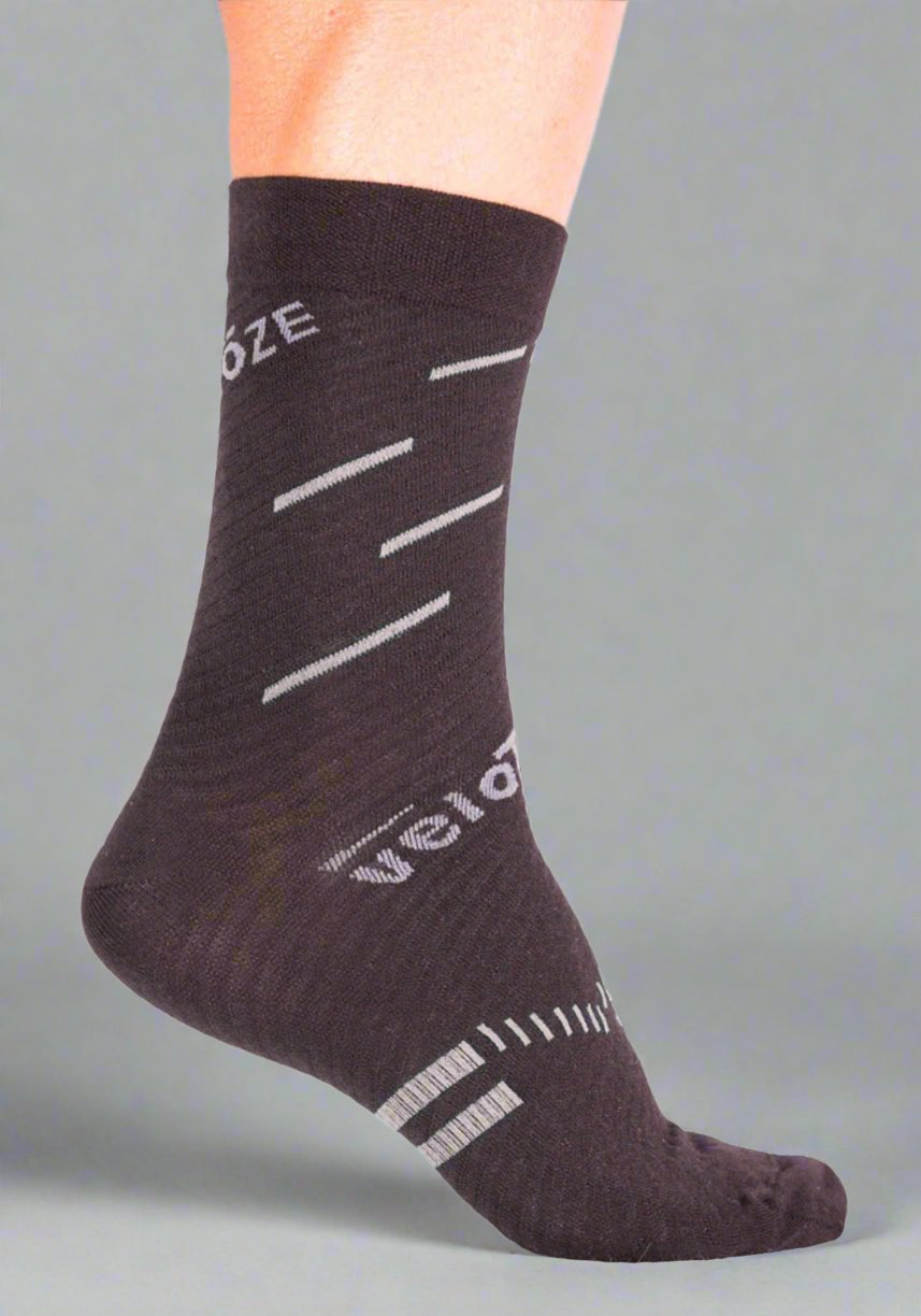 veloToze Cycling Sock - Active Compression with Merino Wool